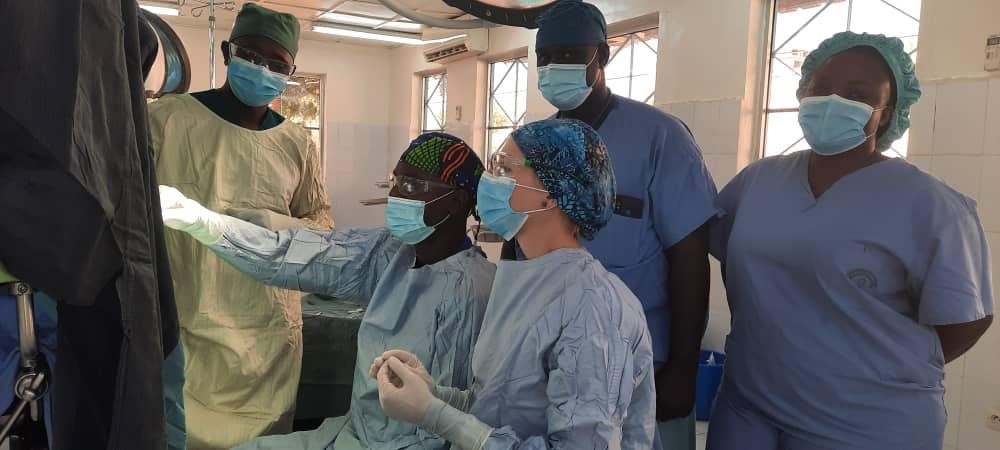 Dr. Itengre Ouedraogo during fistula surgeon training at Danja Fistula Center